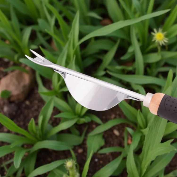 Landscapers Select 13" Weeder with Cushion-Grip Wood Handle and Chrome-Plated Steel Blade - GT945E