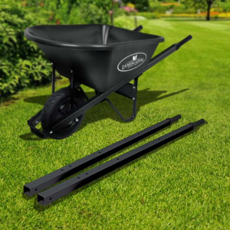 Landscapers Select 58" Steel Wheelbarrow Handle for 6 cu-ft Poly Wheelbarrow Kit - 34639 (HDLS-6PMB-OR)