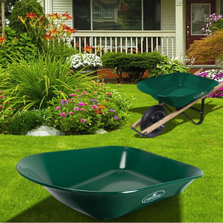 Landscapers Select 4 cu-ft Wheelbarrow Tray, Green - 34568