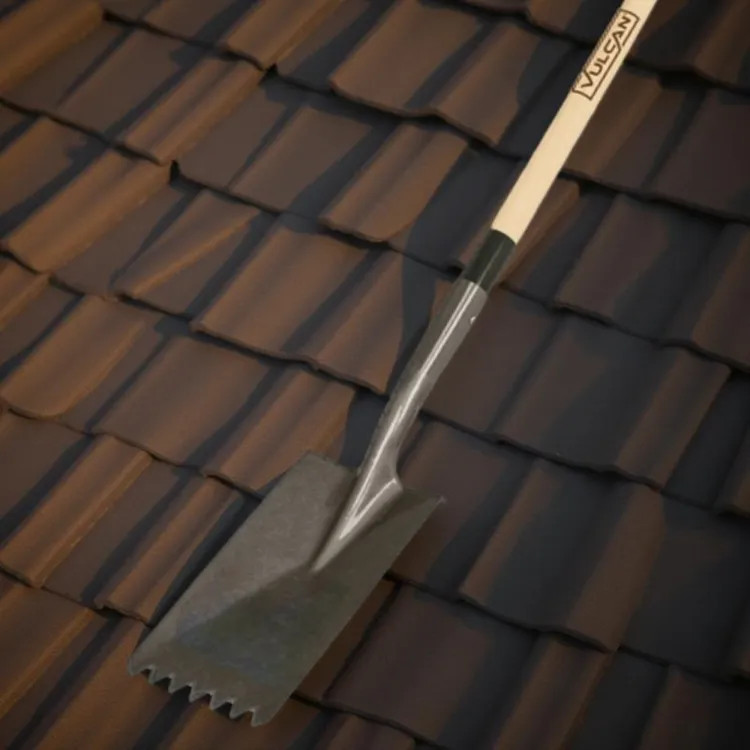 Vulcan Roof Ripper Shovel with Angled Blade and 48" Long Wood Handle - 33238