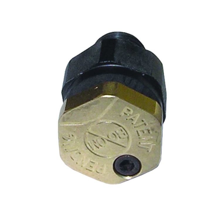 Valley Industries Boomless Nozzle for 2 GPM, 12V Pumps, Right Pattern, 0.88 Orifice Size, Brass Cap and Poly Body  - BN2BP088RSX-CS
