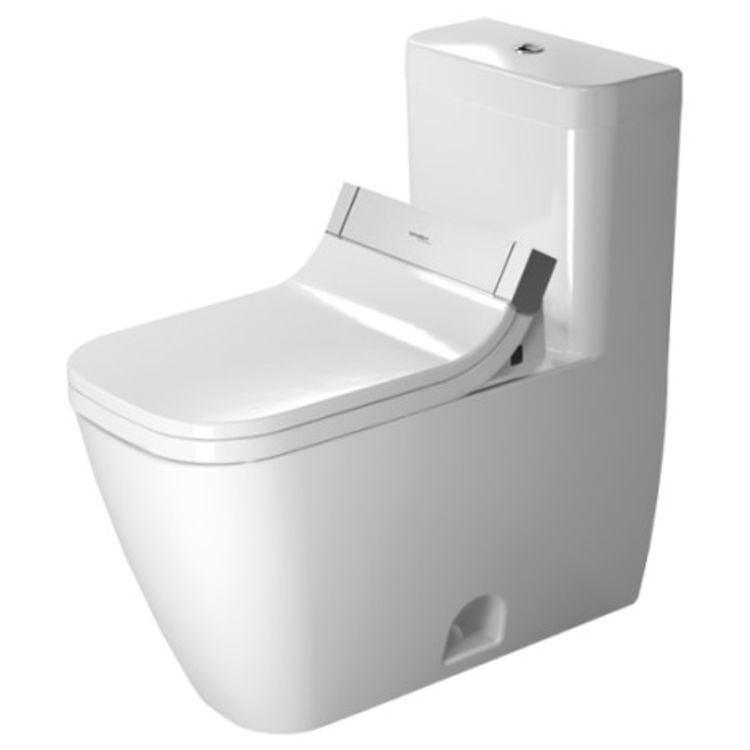 Duravit 2121512001 Happy D.2 28" Dual Flush One-Piece Floor Mounted Elongated Toilet - White