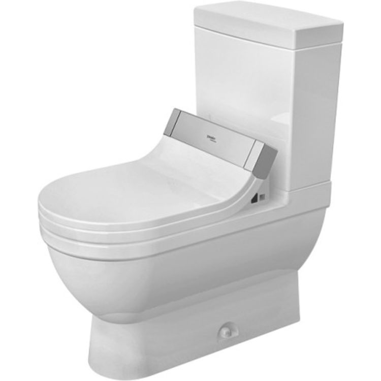 Duravit 2125510000 Starck 3 27 3/4" Single Flush Two-Piece Floor Mounted Elongated Toilet - White