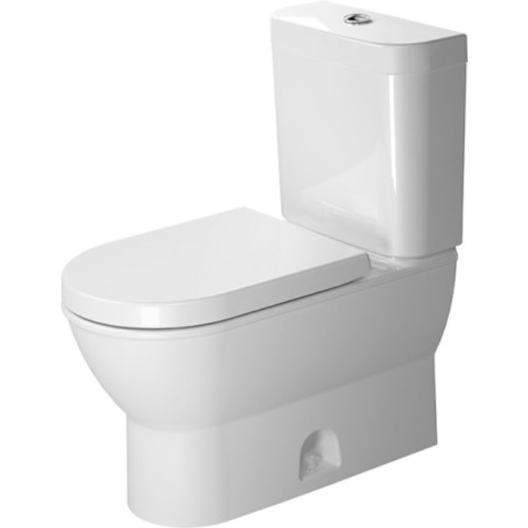 Duravit 2126012000 Darling New Single Flush Two-Piece Floor Mounted Elongated Toilet - White