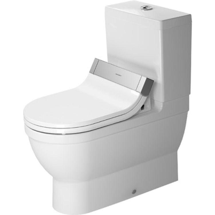 Duravit 2141592092 Starck 3 27 3/4" Dual Flush Two-Piece Floor Mounted Close Coupled Elongated Toilet - White