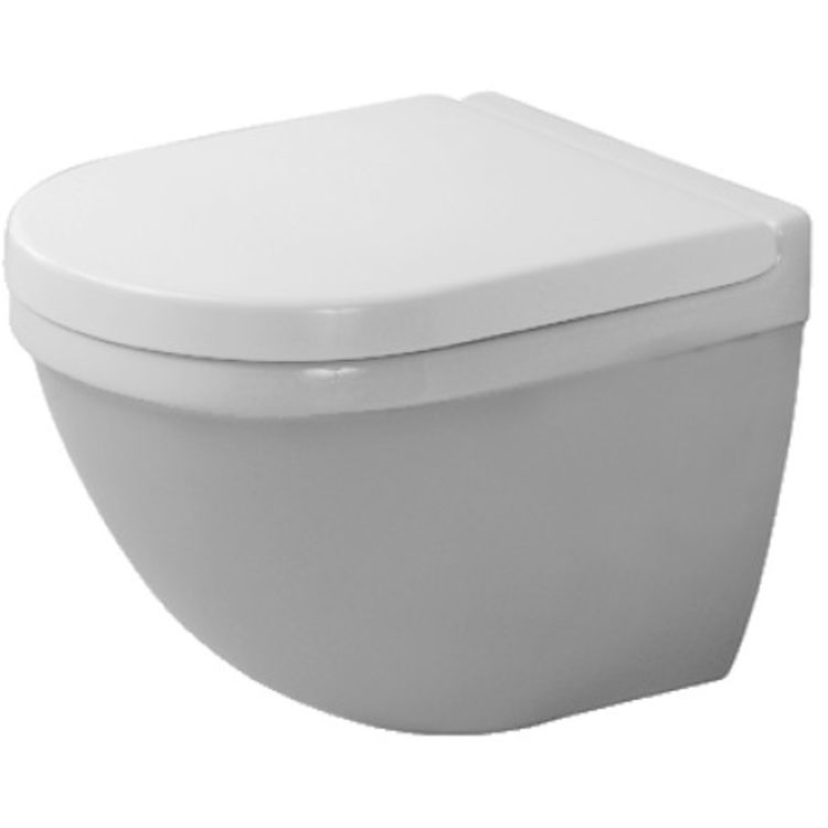 Duravit 2227092092 Starck 3 Dual Flush One-Piece Wall Mounted Compact Elongated Toilet - White
