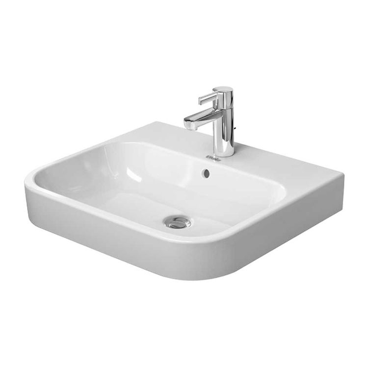 Duravit 2318600027 Happy D.2 23 5/8" Wall Mount Bathroom Sink with Overflow With Mount Type