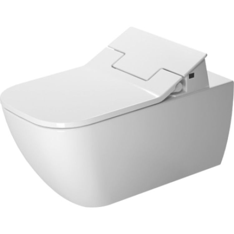 Duravit 2550592092 Happy D.2 24 3/8" Dual Flush One-Piece Wall Mounted Rimless Elongated Toilet - White