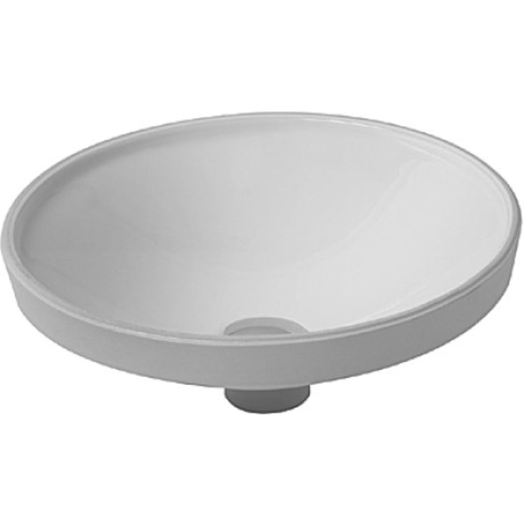 Duravit 03193700001 Architec 15 3/4" Undermount Vanity Bathroom Sink without Overflow and Tap Platform 