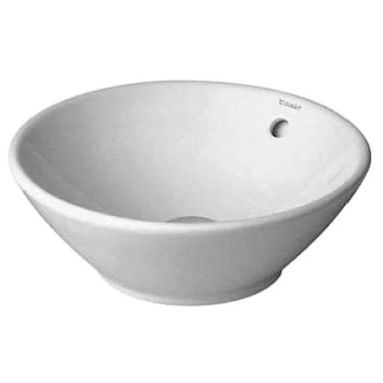Duravit 03254200001 Bacino 16 5/8" Vessel Round Bathroom Sink with Overflow 