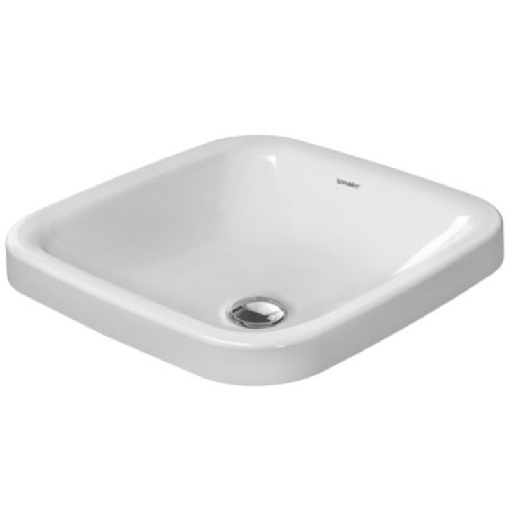Duravit 03724300001 DuraStyle 16 7/8" Drop In Bathroom Sink without Overflow and Tap Platform 
