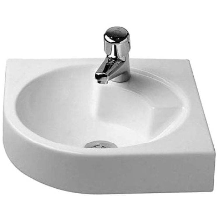 Duravit 04484500001 Architec 25" Wall Mount Bathroom Sink without Overflow and with Tap Platform 
