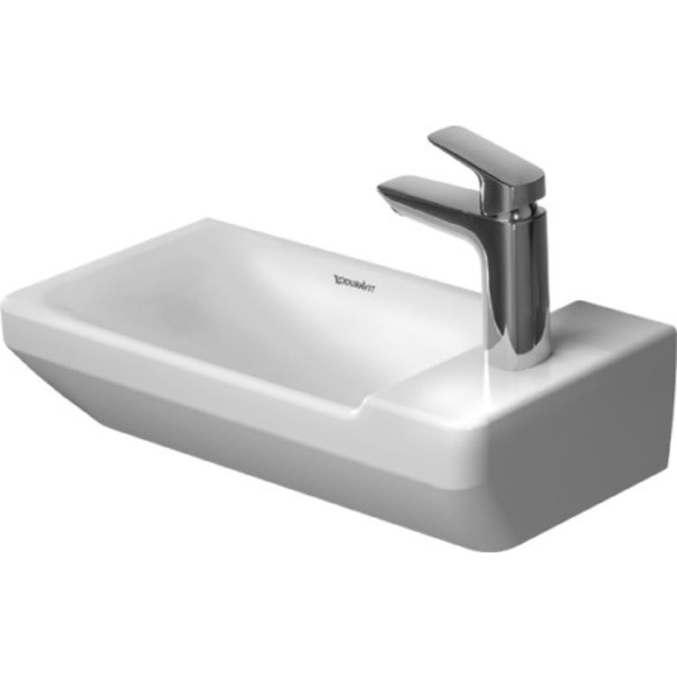 Duravit 07155000701 P3 Comforts 19 5/8" Wall Mount Handrinse Bathroom Sink without Overflow and with Tap Platform 