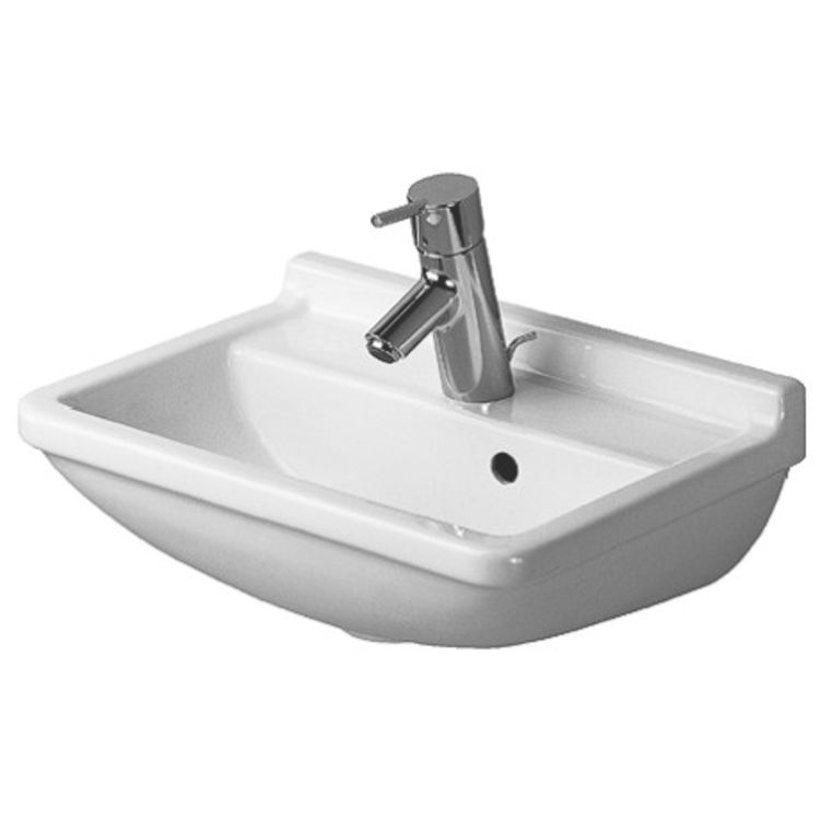 Duravit 07504500001 Starck 3 17 3/4" Wall Mount Bathroom Sink with Overflow and Tap Platform 