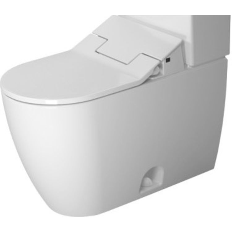 Duravit ME by Starck 28in Single Flush Two-Piece Floor Mounted Elongated Toilet, White - 2171510085 
