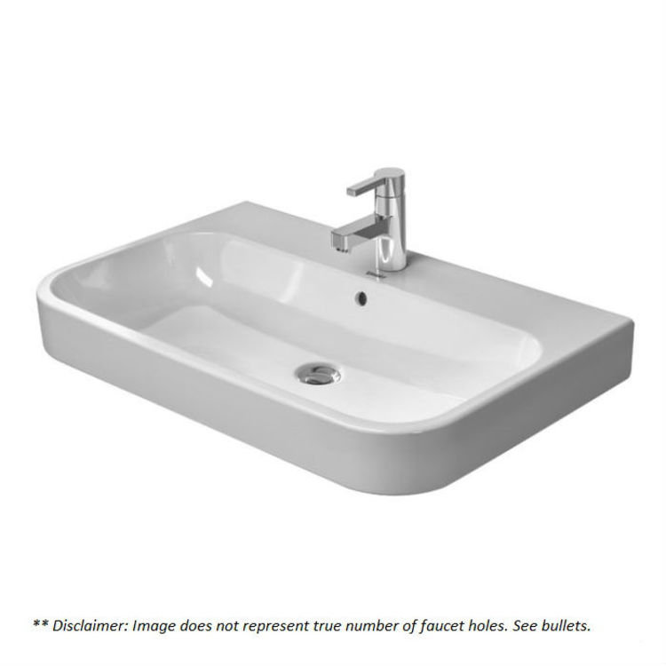 Duravit Happy D.2 23188000301 31-1/2" Wall Mount Bathroom Sink with Overflow With Mount Type
