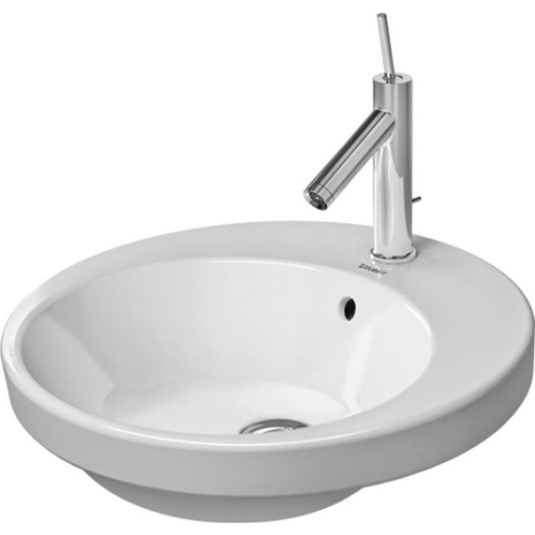 Duravit 23274800001 Starck 2 18 7/8" Drop In Bathroom Sink with Overflow and Tap Platform 