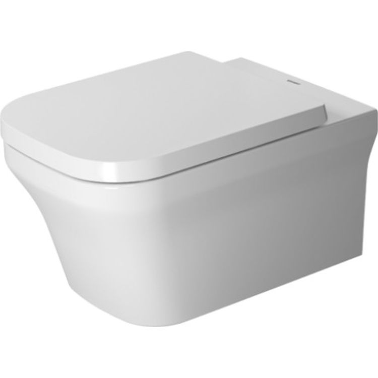 Duravit 25610900921 P3 Comforts Dual Flush One-Piece Wall Mounted Rimless Elongated Toilet - White