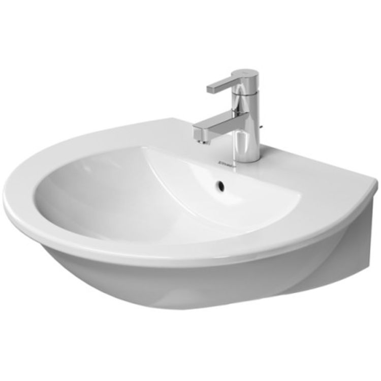 Duravit 26216000301 Darling New 23 5/8" Wall Mount Bathroom Sink with Overflow and Tap Platform 