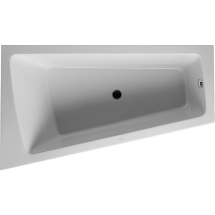 Duravit 700264000000090 Paiova 68 5/8" Corner Acrylic Soaking Bathtub with One Backrest Slope on Left