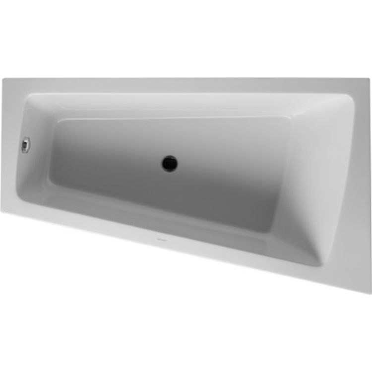 Duravit 700265000000090 Paiova 68 5/8" Corner Acrylic Soaking Bathtub with One Backrest Slope on Right