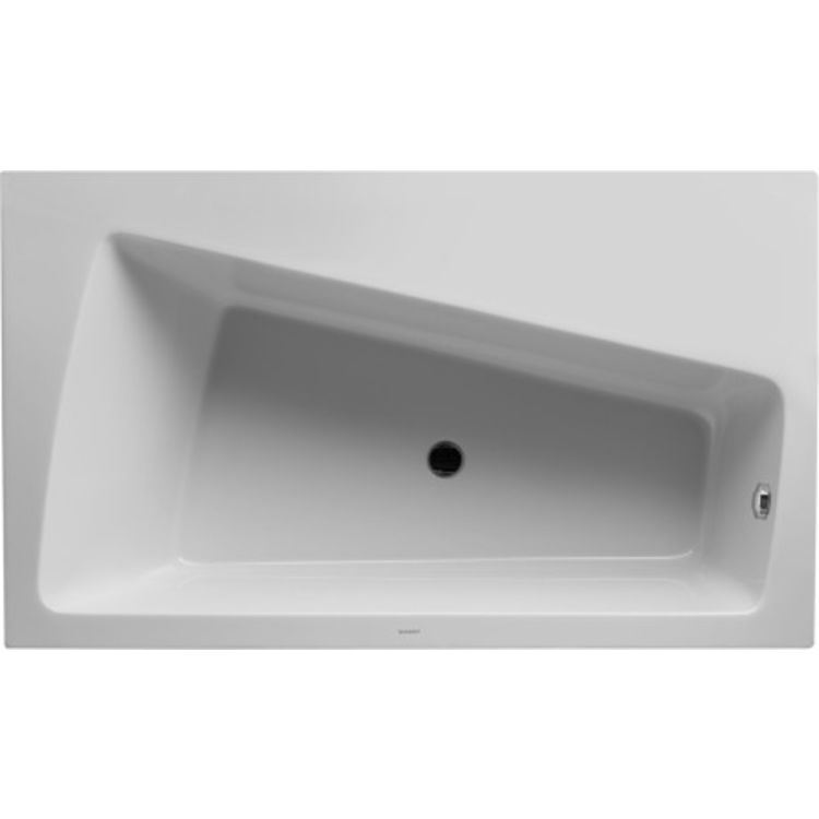 Duravit 700270000000090 Paiova 66-7/8" Corner Acrylic Soaking Bathtub with One Backrest Slope on Left