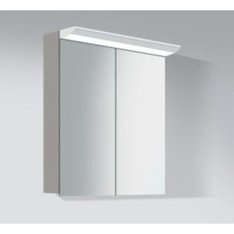 Duravit DN753501414 Darling New 31 1/2" Mirror Lighting Cabinet with Two Glass Shelves - Terra (Decor)