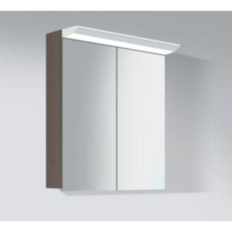 Duravit DN753505151 Darling New 31 1/2" Mirror Lighting Cabinet with Two Glass Shelves - Pine Terra (Decor)