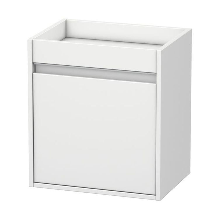 Duravit KT2528L1818 Ketho 21 5/8" Floor Mount Low Linen Cabinet with One Glass Shelf - White Matte