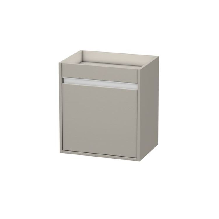 Duravit KT2528R1414 Ketho 21 5/8" Floor Mount Low Linen Cabinet with One Glass Shelf - Terra (Decor)