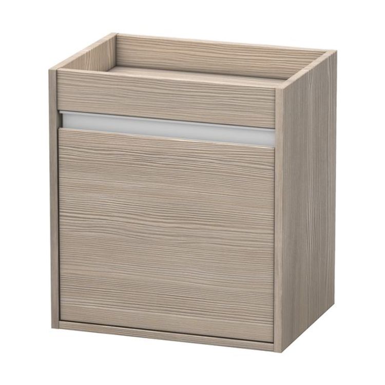 Duravit KT2528R3131 Ketho 21 5/8" Floor Mount Low Linen Cabinet with One Glass Shelf - Pine Silver (Decor)