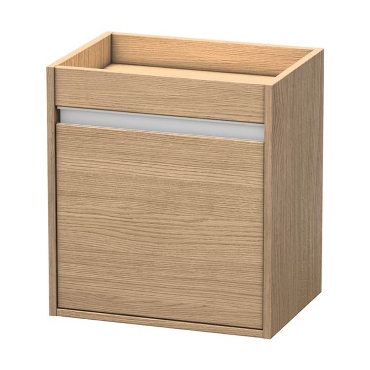 Duravit KT2528R5252 Ketho 21 5/8" Floor Mount Low Linen Cabinet with One Glass Shelf - European Oak (Decor)