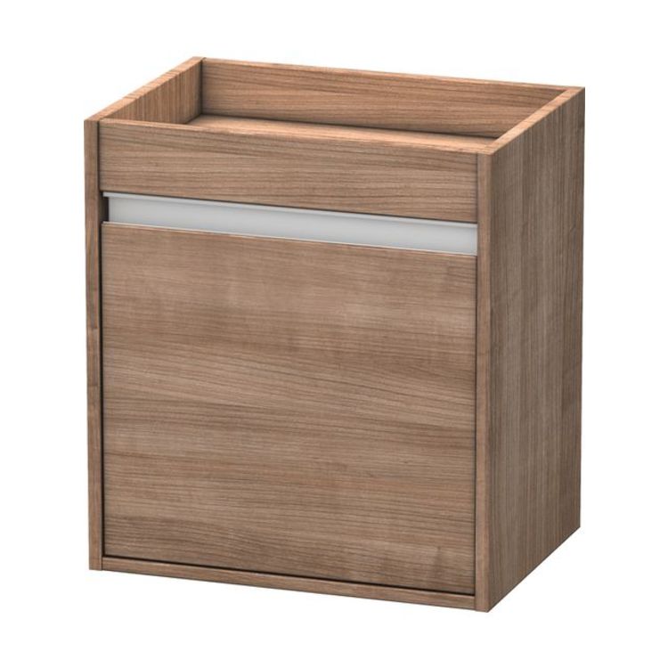 Duravit KT2528R7373 Ketho 21 5/8" Floor Mount Low Linen Cabinet with One Glass Shelf - Ticino Cherry Tree (Decor)
