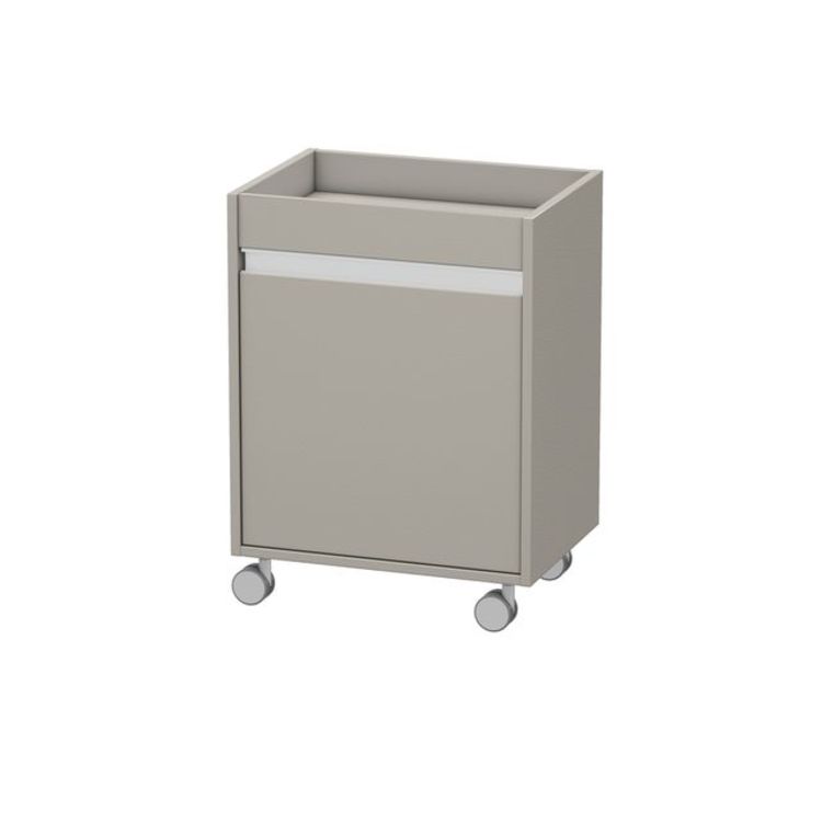 Duravit KT2530L1414 Ketho 26 3/8" Free Standing Mobile Storage Cabinet with One Glass Shelf - Terra (Decor)