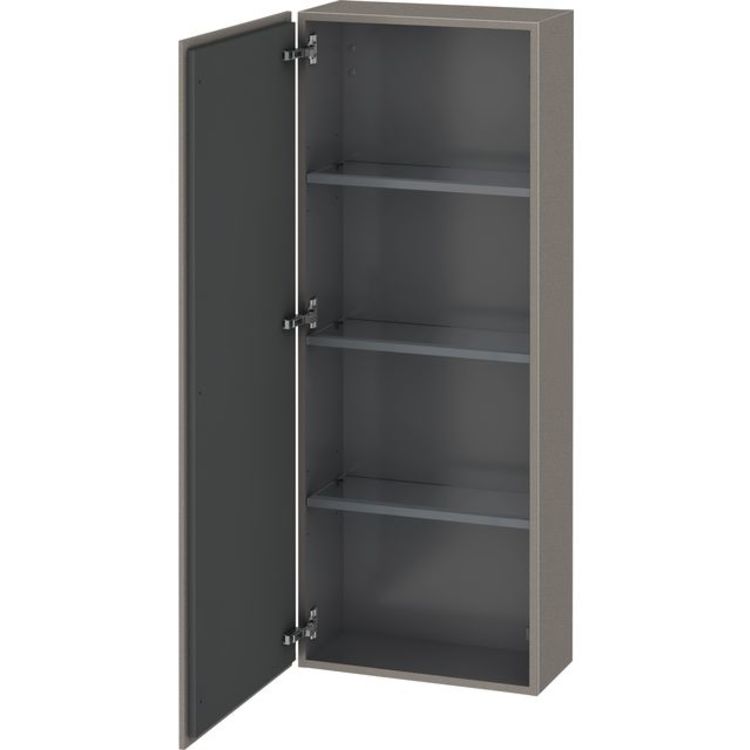 Duravit LC1169L1414 L Cube 19 5/8" Wall Mount Semi-Tall Linen Cabinet with One Door - Terra (Decor)