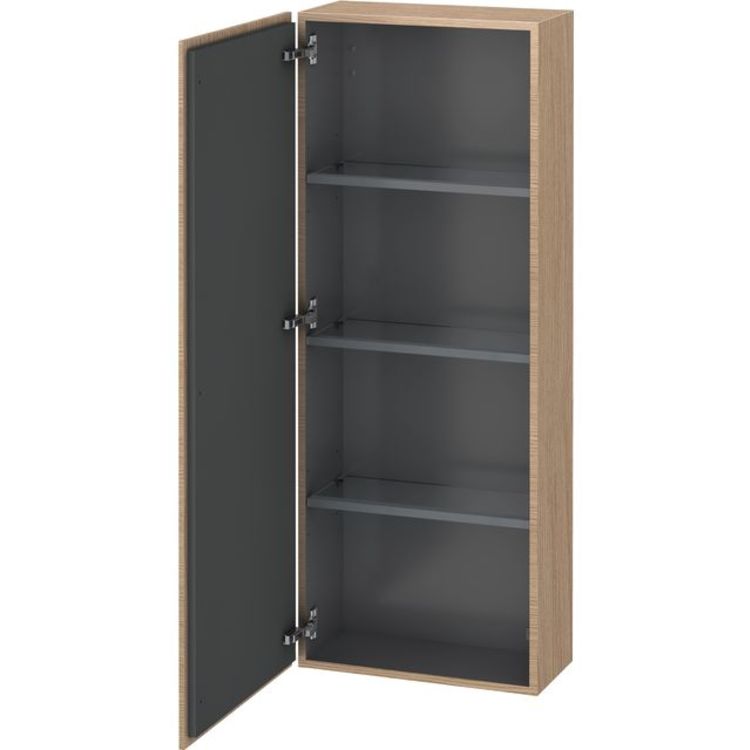 Duravit LC1169L5252 L Cube 19 5/8" Wall Mount Semi-Tall Linen Cabinet with One Door - European Oak (Decor)
