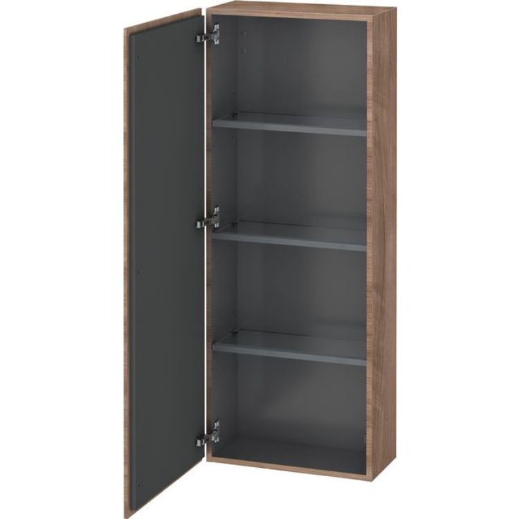 Duravit LC1169L7373 L Cube 19 5/8" Wall Mount Semi-Tall Linen Cabinet with One Door - Ticino Cherry Tree (Decor)