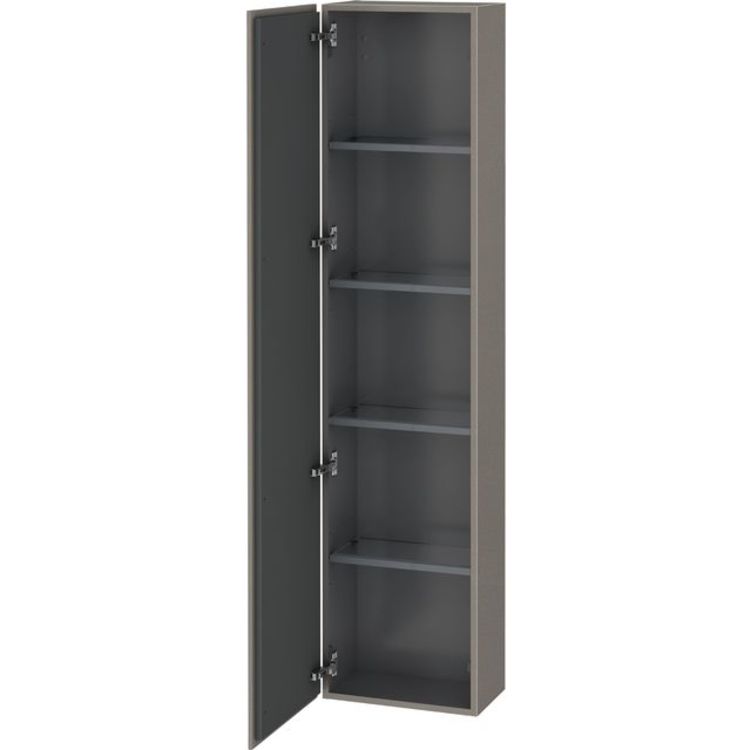 Duravit LC1170L1414 L Cube 15 3/4" Wall Mount Tall Linen Cabinet with Four Glass Shelves - Terra (Decor)