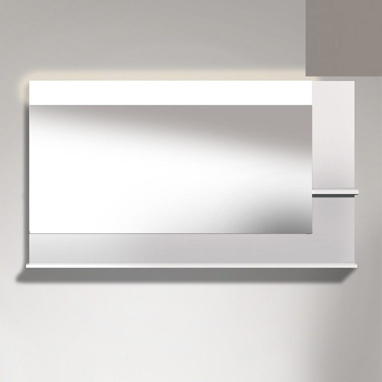 Duravit VE732401414 Vero 55 1/8" Rectangular Frameless Mirror with Shelves to Right Side and Below - Terra (Decor)