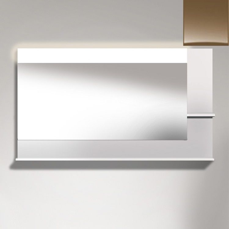 Duravit VE732406161 Vero Rectangular Frameless Mirror, Olive Brown High Gloss Lacquer