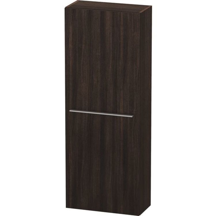 Duravit XL1154L5353 X-Large 19 5/8" Wall Mount Semi-Tall Linen Cabinet with Four Glass Shelves - Chestnut Dark (Decor)