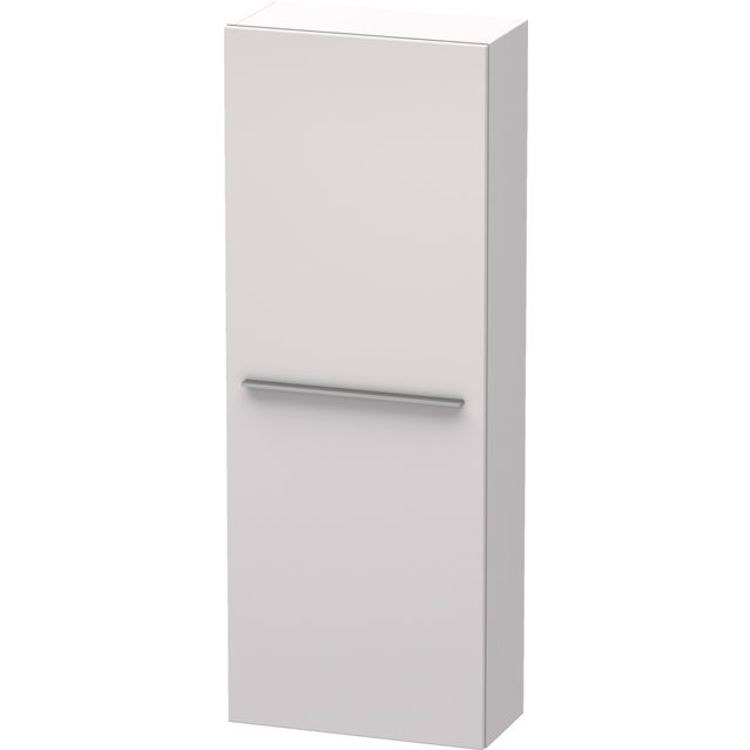 Duravit XL1154L8787 X-Large 19 5/8" Wall Mount Semi-Tall Linen Cabinet with Four Glass Shelves - White Lilac Satin Matte Lacquer