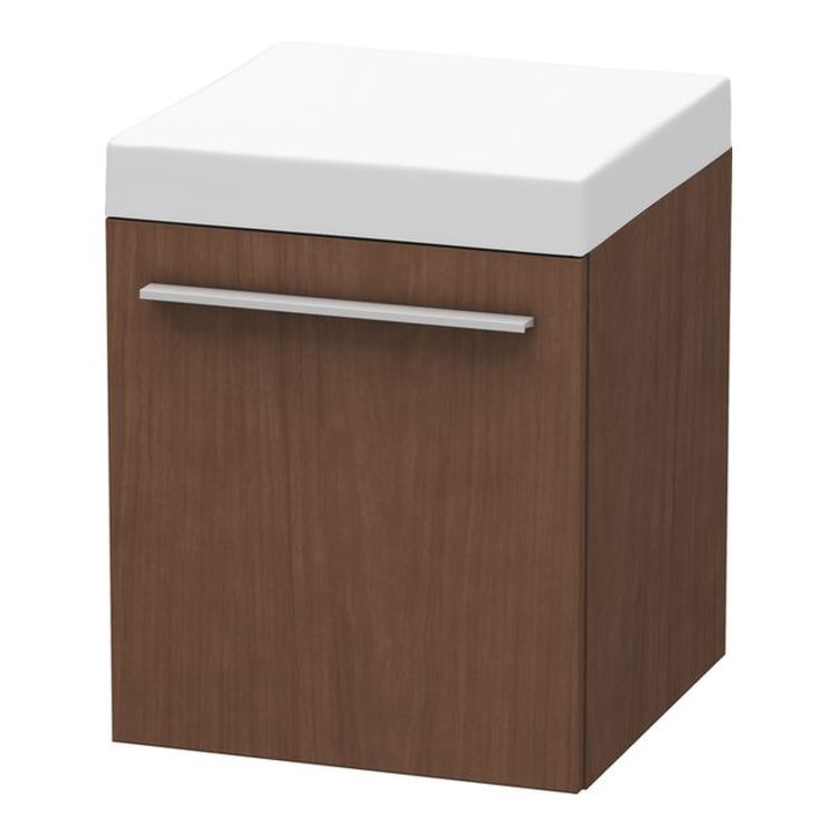 Duravit XL270401313 X-Large 20 1/8" Free Standing Mobile Storage Cabinet with One Drawer - American Walnut (Real Wood Veneer)