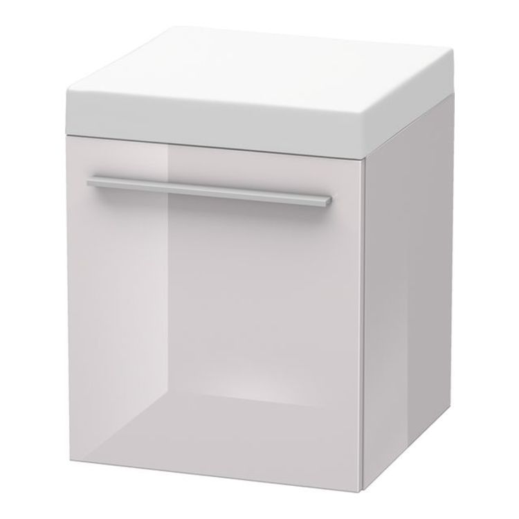 Duravit XL270402727 X-Large 20 1/8" Free Standing Mobile Storage Cabinet with One Drawer - White Lilac High Gloss Lacquer