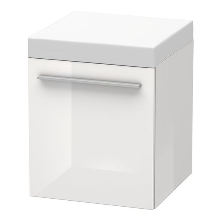 Duravit XL270408585 X-Large 20 1/8" Free Standing Mobile Storage Cabinet with One Drawer - White High Gloss Lacquer