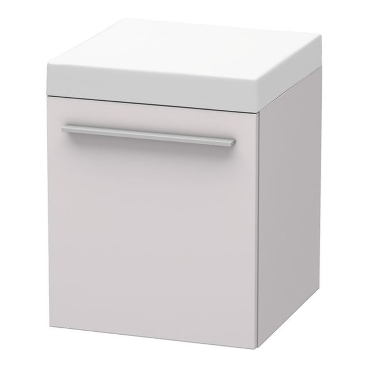 Duravit XL270408787 X-Large 20 1/8" Free Standing Mobile Storage Cabinet with One Drawer - White Lilac Satin Matte Lacquer