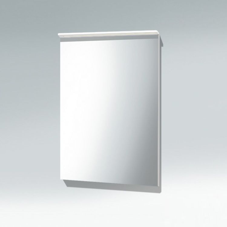 Duravit XL729001212 X-Large 17 3/4" Rectangular Frameless Mirror with Lighting - Brushed Oak (Real Wood Veneer)
