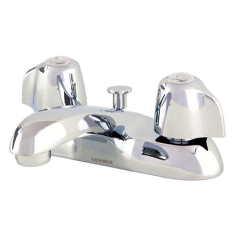 Gerber Classics Two-Handle Centerset Chrome Bathroom Faucet with Metal Handles and Metal Pop-Up Drain, 1.2 GPM, Three-Hole Installation, WaterSense - 43-431