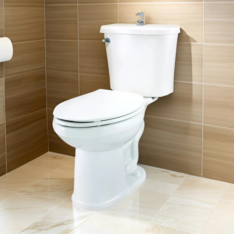 Gerber Maxwell Dual Flush Two-Piece Elongated Toilet, ErgoHeight, 1.1/1.6 GPF, 12" Rough-In, Syphonic Flush Action, White - DF-21-118 