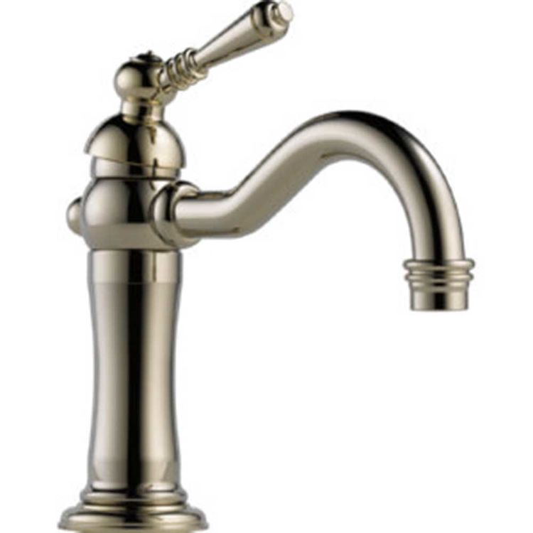 Brizo Tresa Single-Handle Brilliance Polished Nickel Bathroom Faucet, 1.2 GPM, Single-Hole, Ceramic Cartridge, Less Drain - 65036LF-PN-ECO